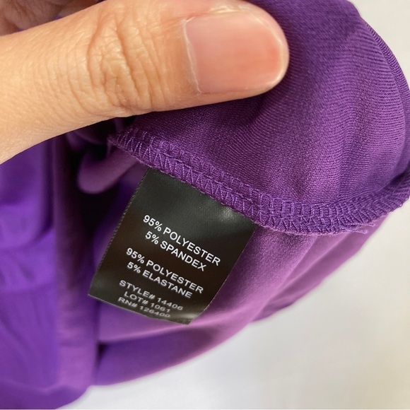New Antthony Purple Zipper Detail Soft Stretch Casual Top size 2X - Picture 7 of 9